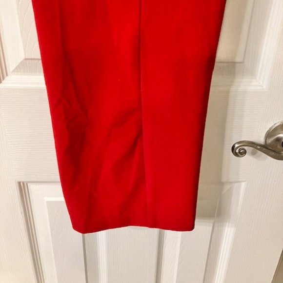 WILDLIFE NEW YORK - Size 12 - Red Flared Pants w/ Floral Embroidered Pattern - Picture 5 of 11